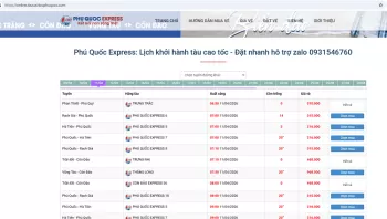 Top Website Đặt Vé Tàu Phú Quốc Giá Tốt Nhất 2026